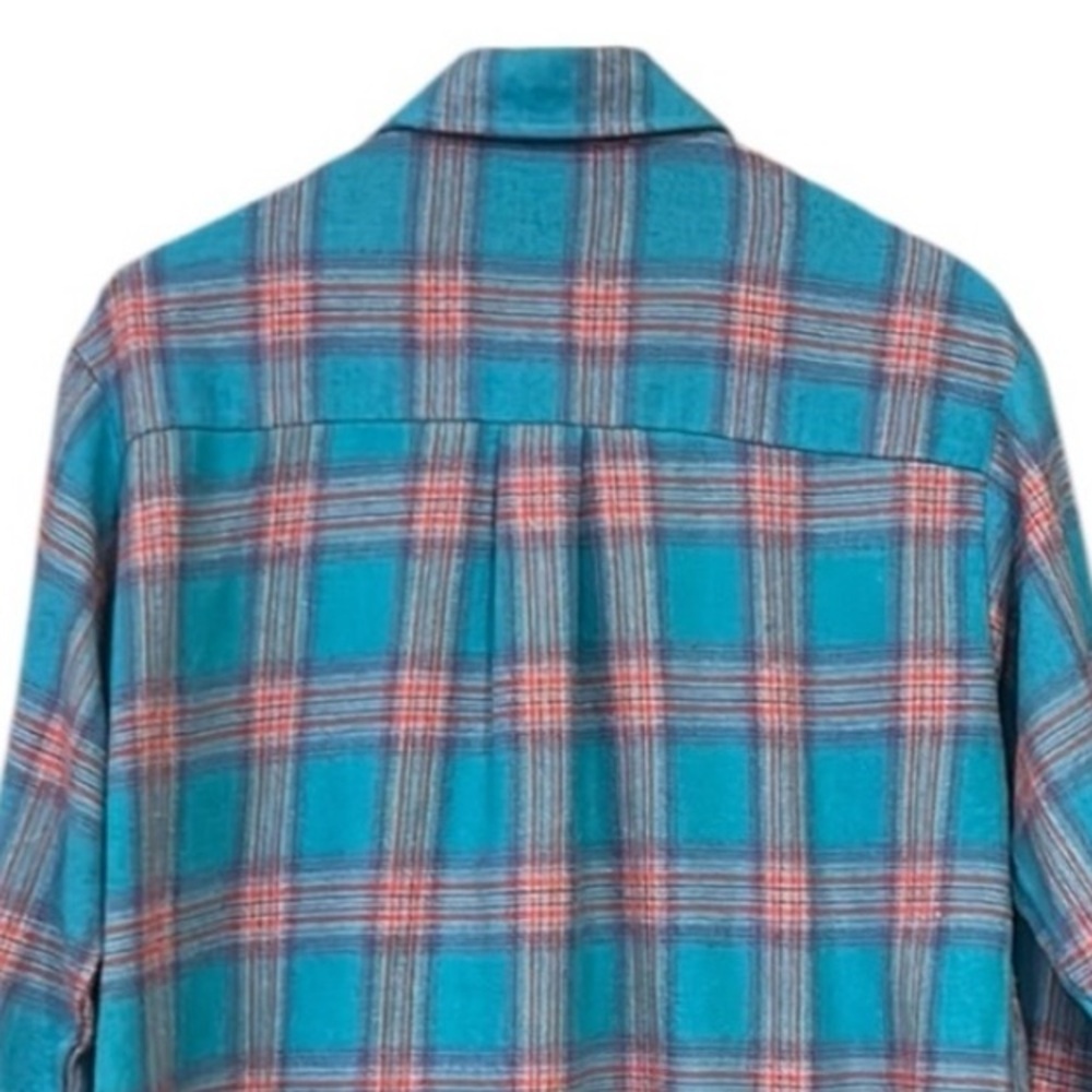 Jodifl Plaid Long Sleeve Button Down Flannel Long Tunic Top Size Medium - Picture 5 of 7